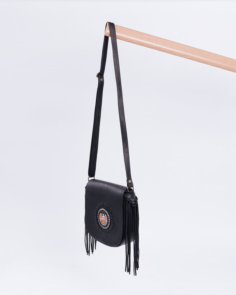 Black Leather Cheko Bag