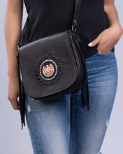 Load image into Gallery viewer, Black Leather Cheko Bag
